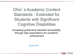 Ohio`s Academic Content Standards