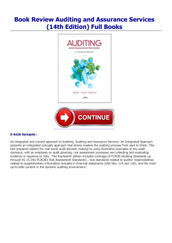 Book Review Auditing and Assurance Services (14th