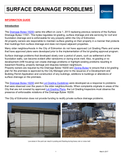 Surface Drainage Problems