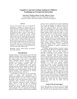 Cognitive Load and Analogy-making in Children: Explaining