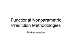 Functional Nonparametric Prediction Methodologies