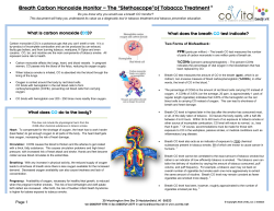 Breath Carbon Monoxide Monitor &ndash; The &ldquo;Stethoscope&rdquo;of