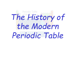 C3.1 History of the periodic table