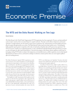 The WTO and the Doha Round