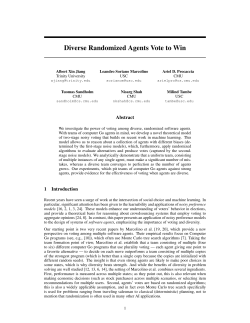 Diverse Randomized Agents Vote to Win