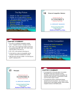 Monopolistic Competition