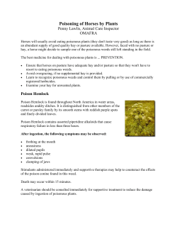 Poisoning of Horses by Plants