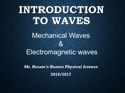 (MECHANICAL) WAVES
