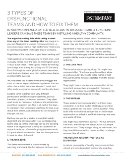3 types of dysfunctional teams and how to fix them