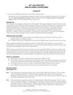 ap&reg; art history 2008 scoring guidelines
