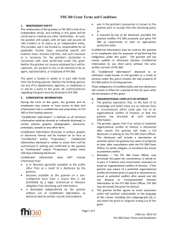 FHI 360 Grant Terms and Conditions