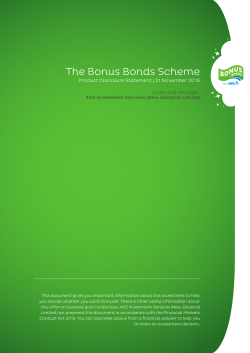 Product Disclosure Statement