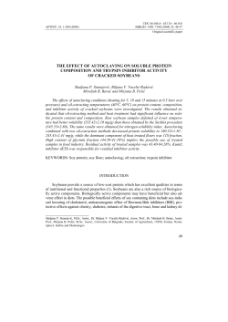 the effect of autoclaving on soluble protein composition and trypsin