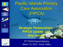 Pacific IslandS Primary Care Association (PIPCA)