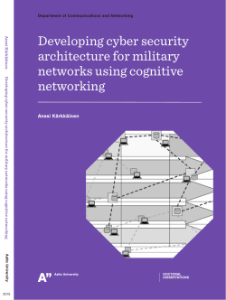 Developing cyber security architecturefor military networks using