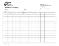 Blood Glucose Monitoring Log