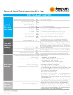 Suncoast Smart Checking Account Overview