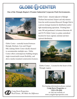 Globe Center - a proven strategic location for distribution and/or light