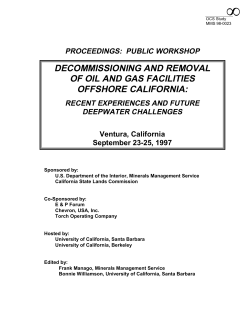 decommissioning and removal of oil and gas facilities