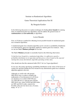 Seminar on Randomized Algorithms Game