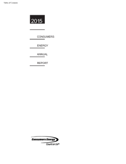 CONSUMERS ENERGY ANNUAL REPORT