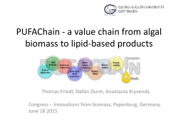 PUFAChain - a value chain from algal biomass to lipid