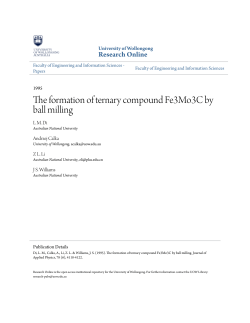 The formation of ternary compound Fe3Mo3C by