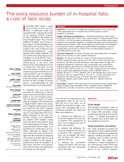 The extra resource burden of in-hospital falls: a cost of falls study