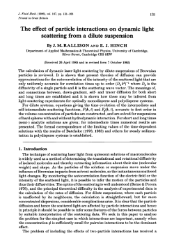 The effect of particle interactions on dynamic light scattering