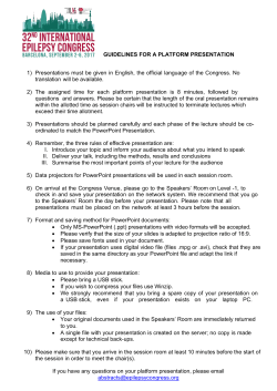 guidelines for platform presentation