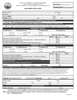 gas permit application residential service