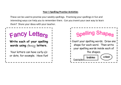 Write each of your spelling words using fancy letters.