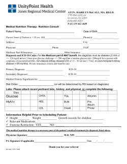 Medical Nutrition Therapy Referral Form