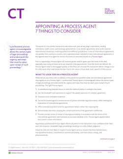 Appointing a Process Agent
