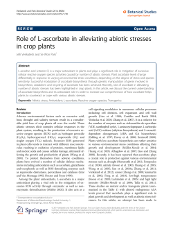 Role of L-ascorbate in alleviating abiotic stresses in crop plants