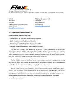 News Release Review Draft 3 * Chicago Water