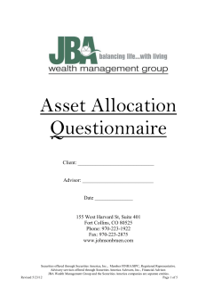 INFORMATION FOR RETIREMENT PROFILE