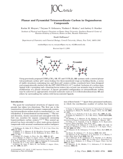 Planar and Pyramidal Tetracoordinate Carbon in