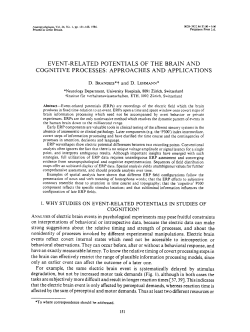 event-related potentials of the brain and cognitive processes
