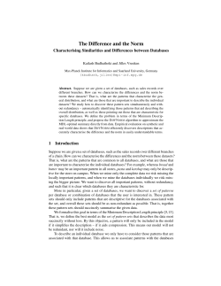 The Difference and the Norm: Characterising Similarities and