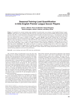 Seasonal Training-Load Quantification in Elite English Premier
