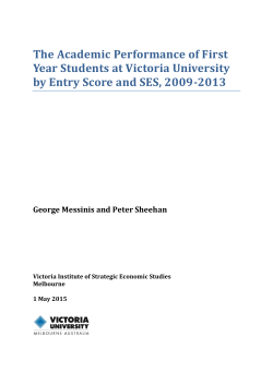 The Academic Performance of First Year