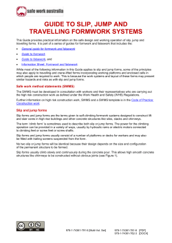 5. Guide to slip, jump and travelling formwork