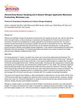 Almond Early-Season Sampling and In