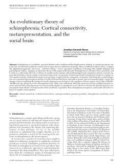 An evolutionary theory of schizophrenia