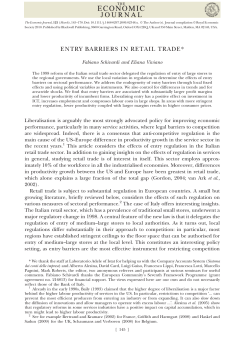 Entry Barriers in Retail Trade