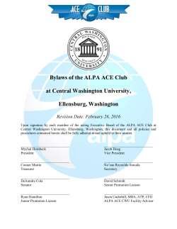 Bylaws of the ALPA ACE Club at Central Washington University