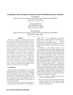 Estimating Camera Response Functions using Probabilistic Intensity