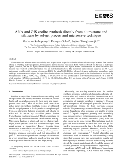 ANA and GIS zeolite synthesis directly from alumatrane