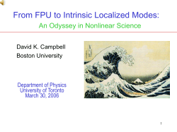From Fermi-Pasta-Ulam to Solutions and Chaos OR From Fermi